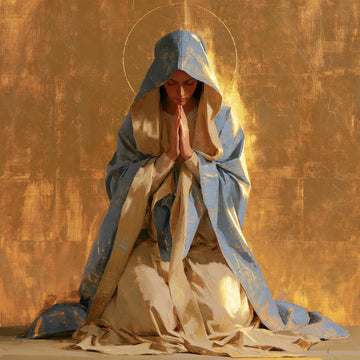 Virgin Mary in Prayer - Contemporary Byzantine · Square n° 2