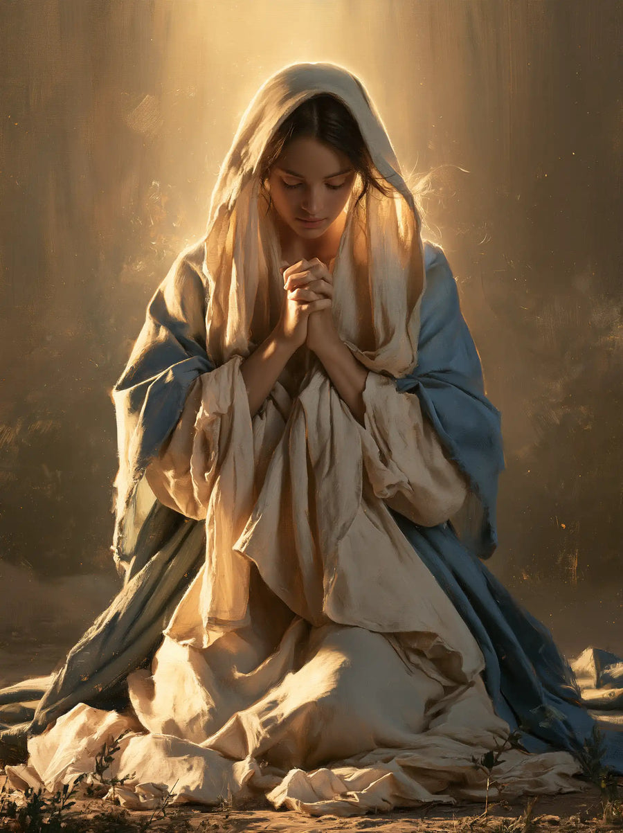 Virgin Mary in Prayer - Mary in Divine Light · Portrait n° 13