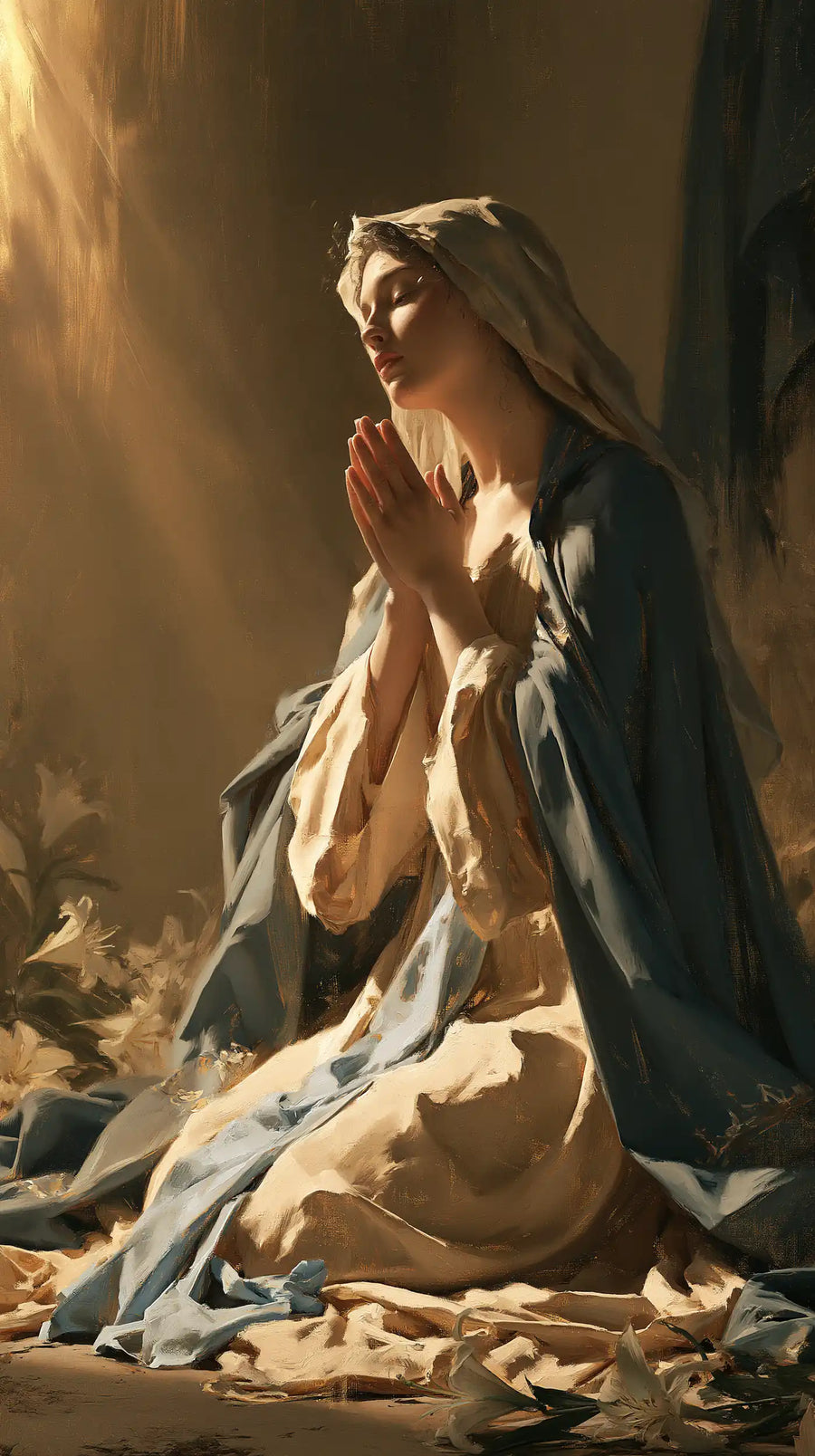 Virgin Mary in Prayer - Symbolist · Portrait n° 6