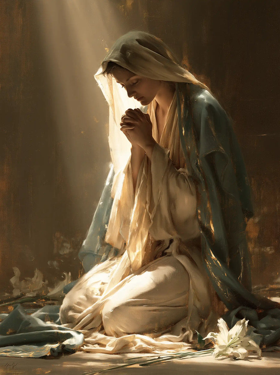 Virgin Mary in Prayer - Symbolist · Portrait n° 38