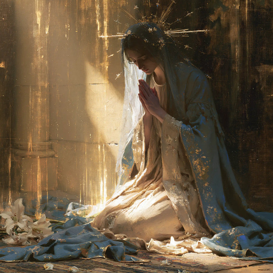 Virgin Mary in Prayer - Symbolist · Square n° 2