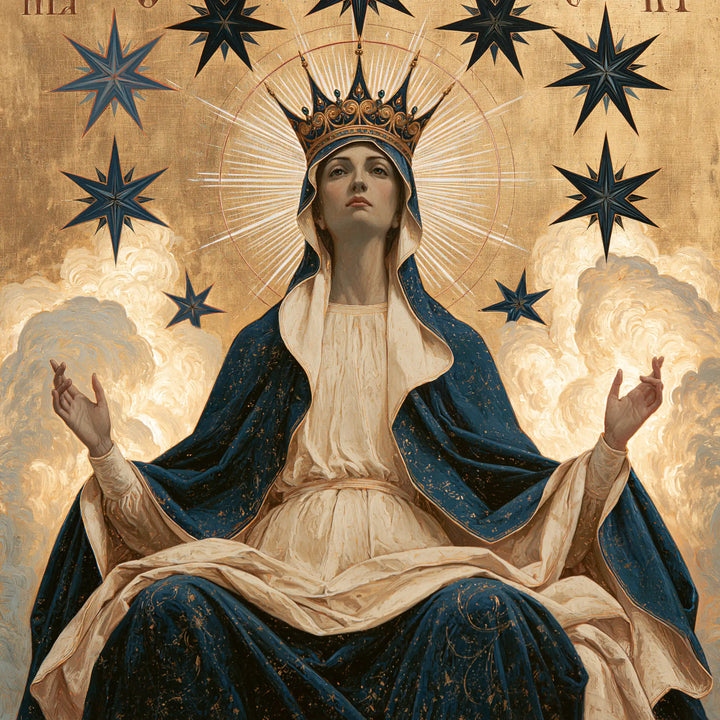 Mary Queen of Heaven - Contemporary Byzantine · Square n° 4