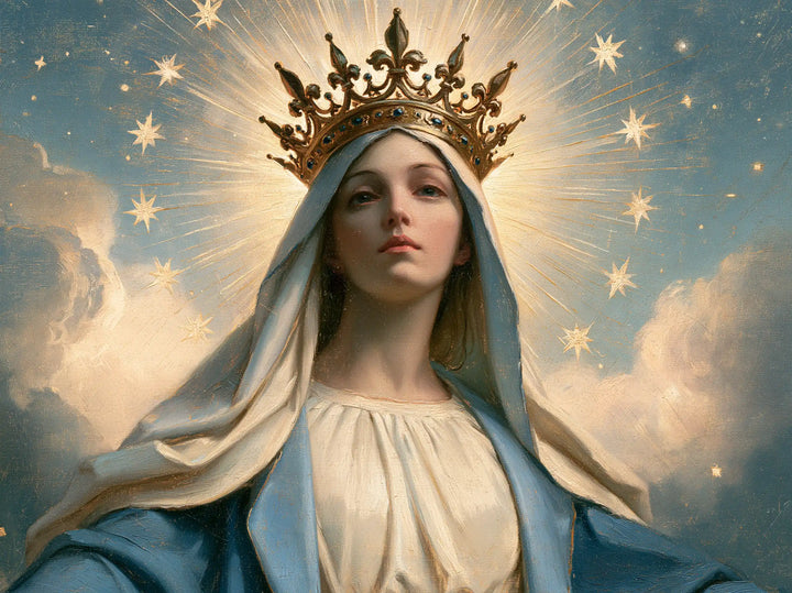 Mary, Queen of Heaven — The Calm Face in the Diadem’s Sun