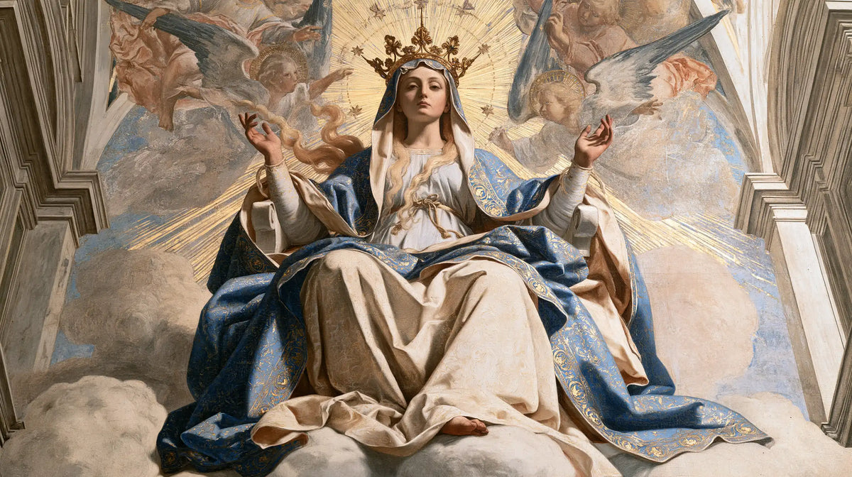 Mary, Queen of Heaven — Palms in the Vault’s Light