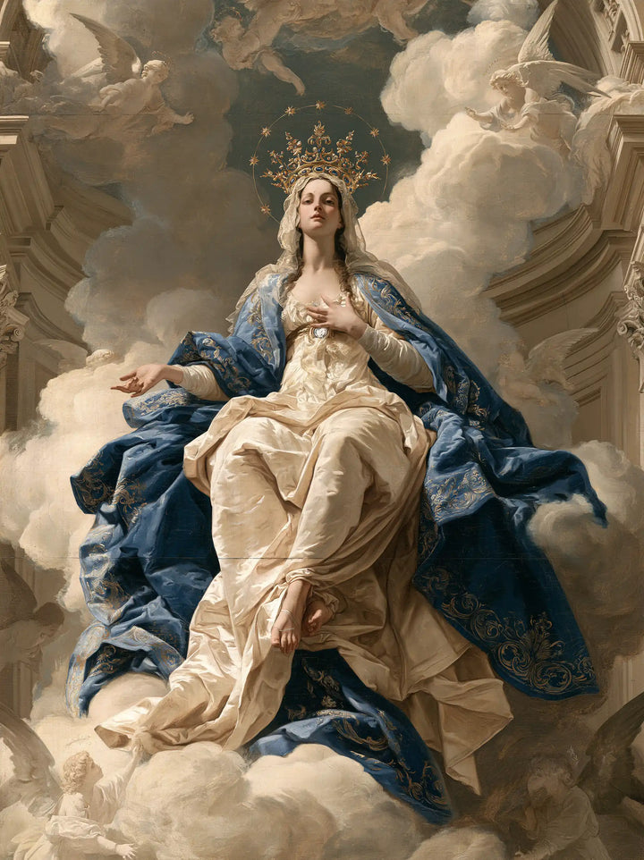 Mary, Queen of Heaven — The Golden Robe in the Unfurled Mantle