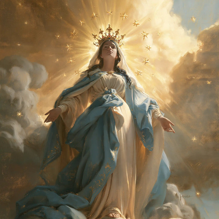 Mary Queen of Heaven - Mary before Heavenly Light · Square n° 4