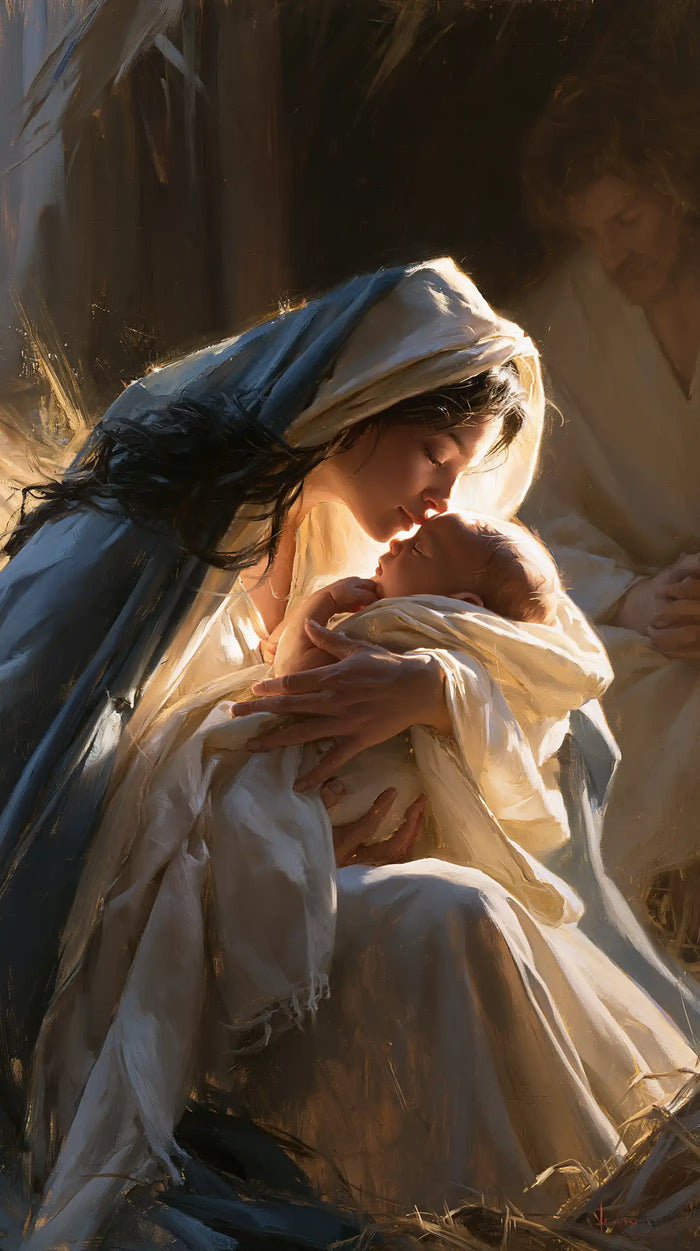 The Nativity — Tenderness Within the Blue Veil