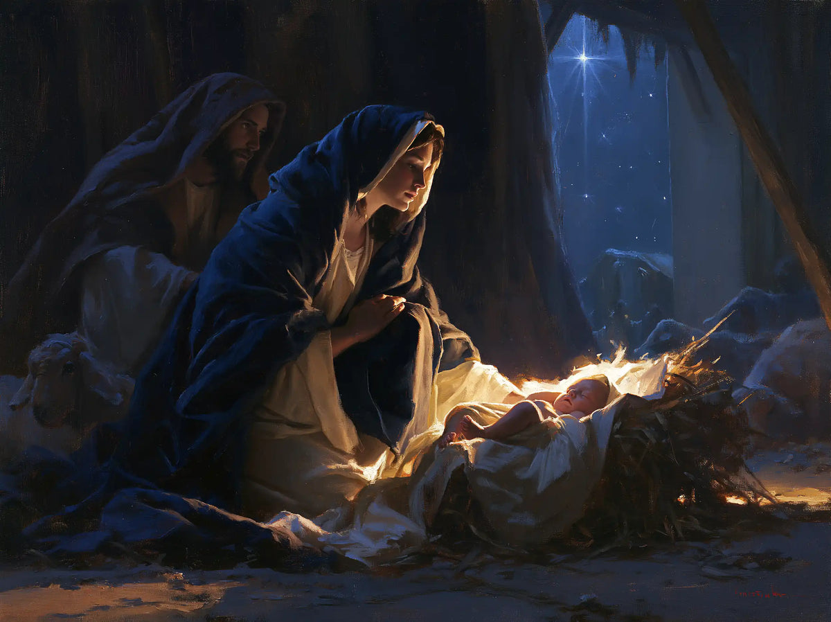 The Nativity — The Hand Upon the Heart in the Blue Night