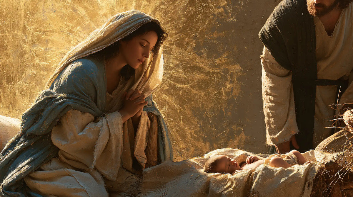 The Nativity — Prayer Within the Circle of Golden Rays
