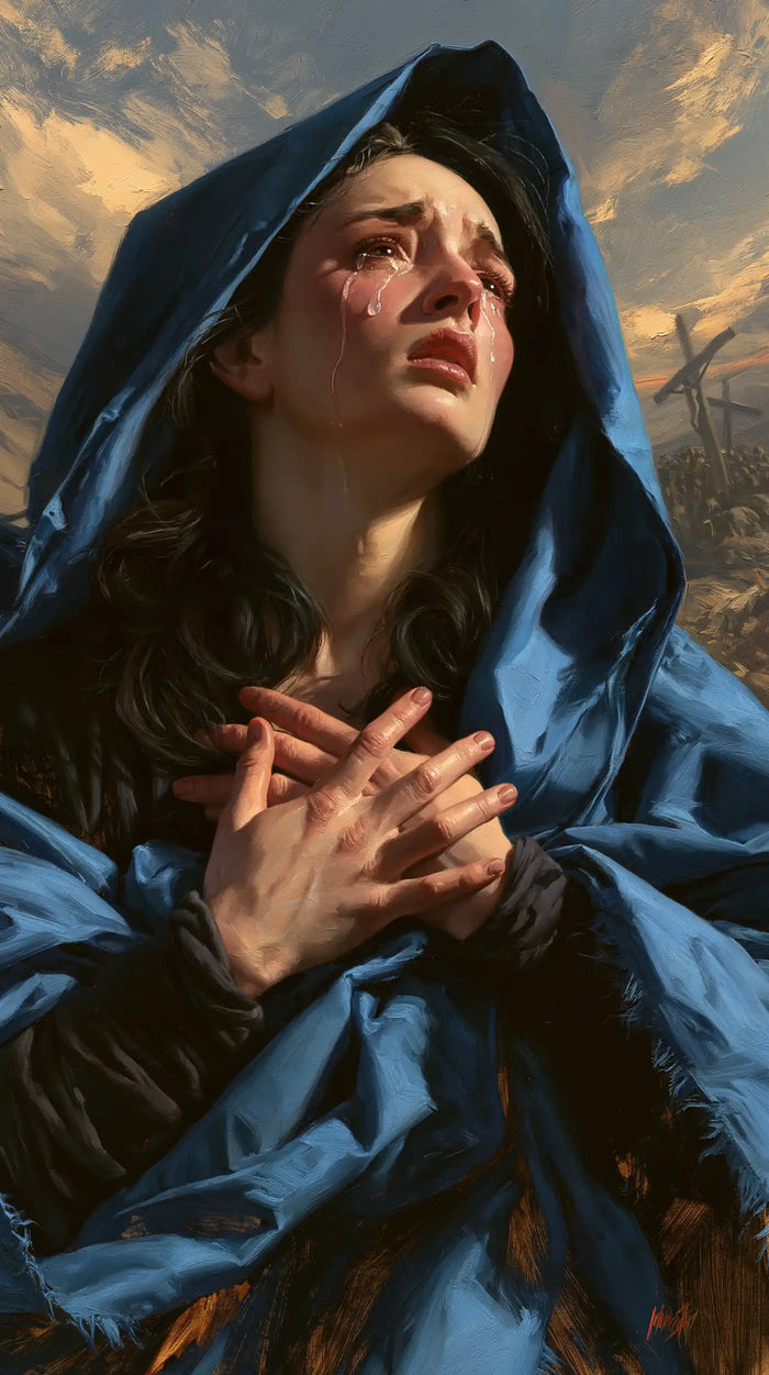 Our Lady of Sorrows — The Heart Reaching toward Pale Clouds