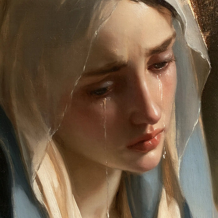 Our Lady of Sorrows — Grief in Linen-Colored Light