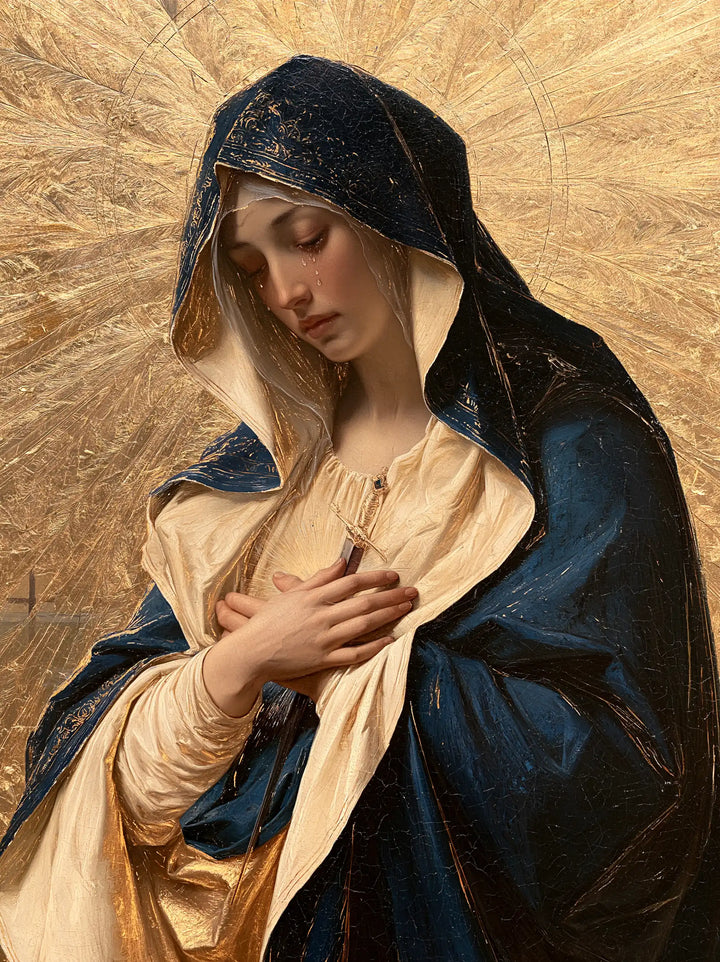 Our Lady of Sorrows — Mourning beneath Threads of Light
