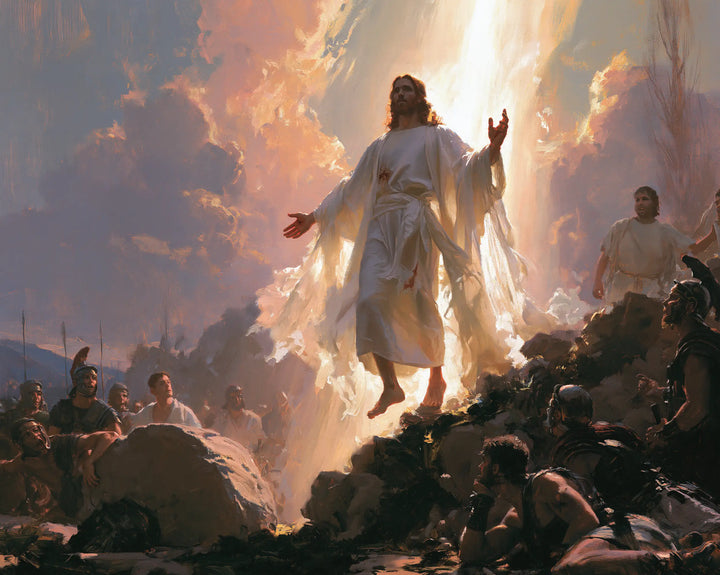 The Resurrection of Jesus Christ — The Raised Hand in the Opening Sky