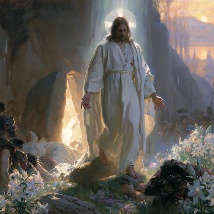 The Resurrection of Jesus Christ — The Lowered Gaze in the Blue Garden