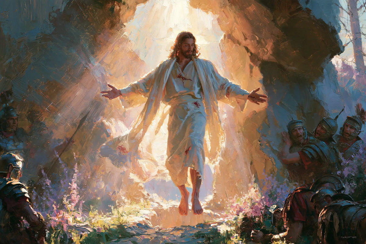 The Resurrection of Jesus Christ — Ascent through the Soft-Colored Opening