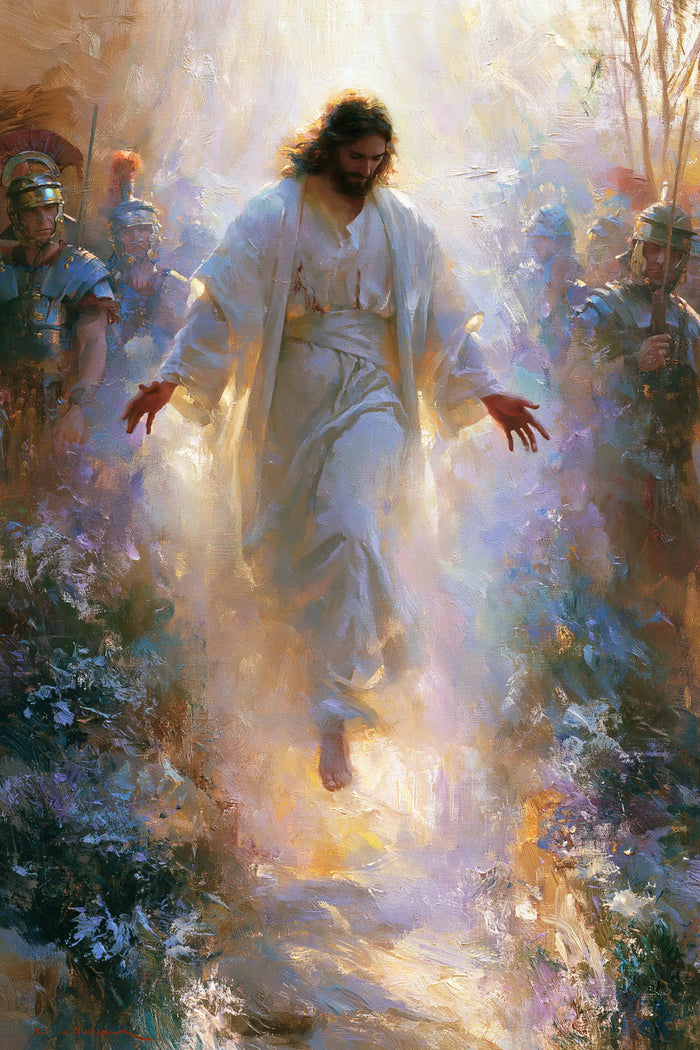 The Resurrection of Jesus Christ — Lowered Eyelids in Lilac Daylight
