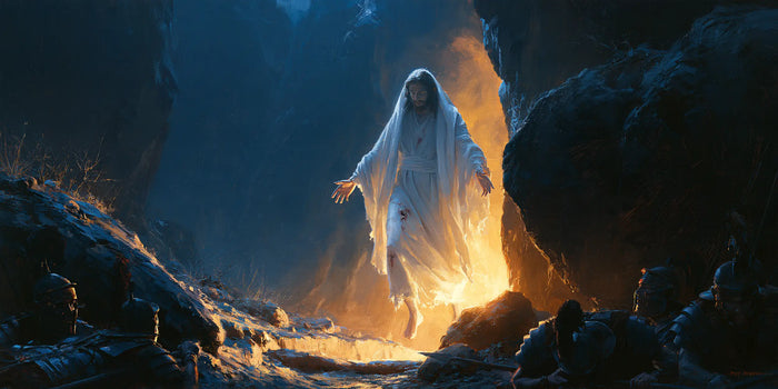 The Resurrection of Jesus Christ — Pale Drapery in the Cobalt Passage