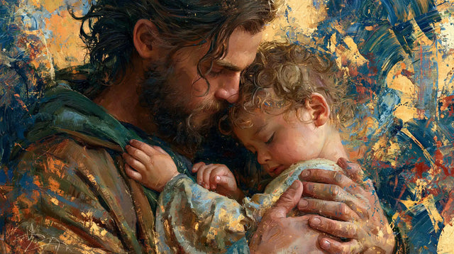 Saint Joseph with the Child Jesus – Expressionist · Landscape no. 10