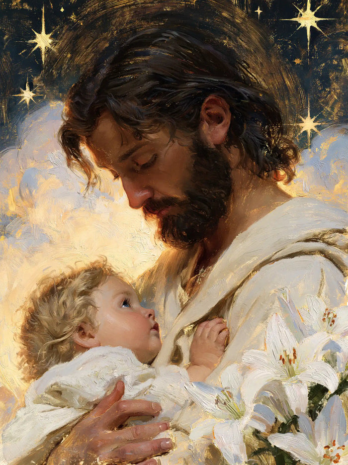 Saint Joseph with the Child Jesus – Symbolist · Portrait no. 9