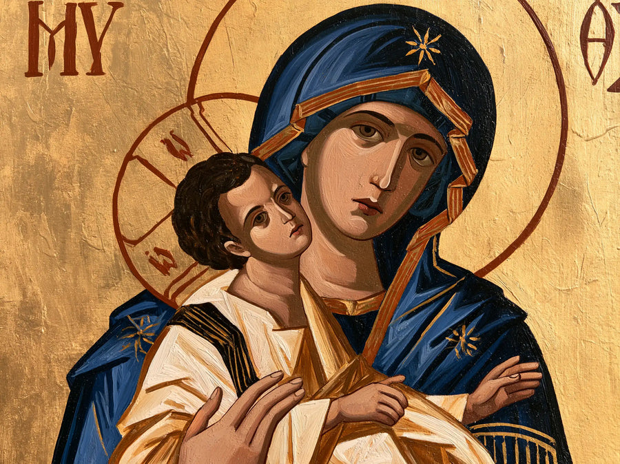 Virgin Mary and Child Jesus - Contemporary Byzantine · Landscape n° 2