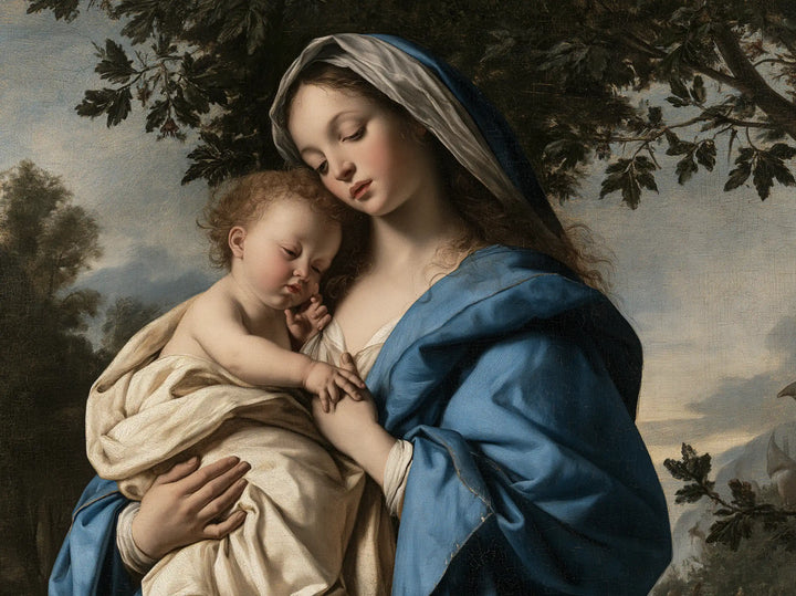 Virgin Mary and Child Jesus - Florentine Renaissance · Landscape n° 2