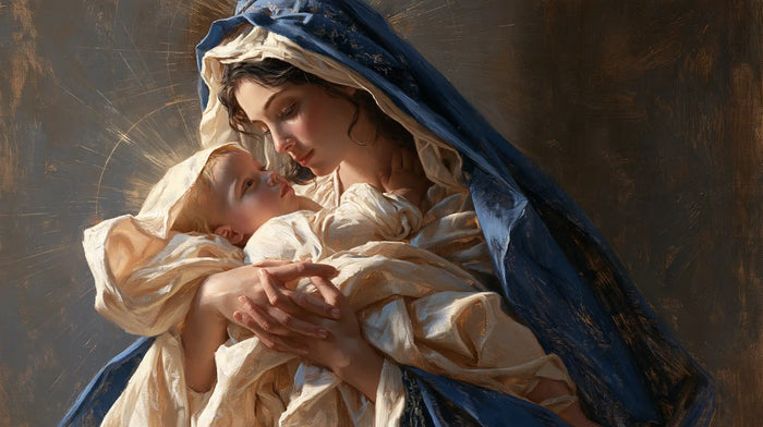 The Virgin and Child — Face to Face Within the Delicate Halo