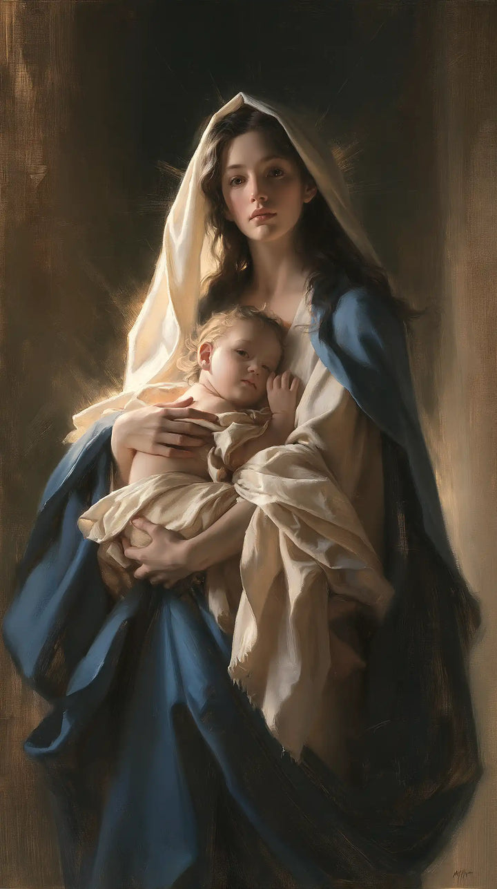 The Virgin and Child — The Upright Vigil in Dark Silence