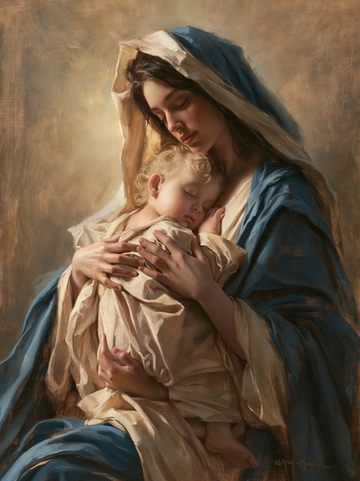 The Virgin and Child — A Dream Beneath Overlapping Hands