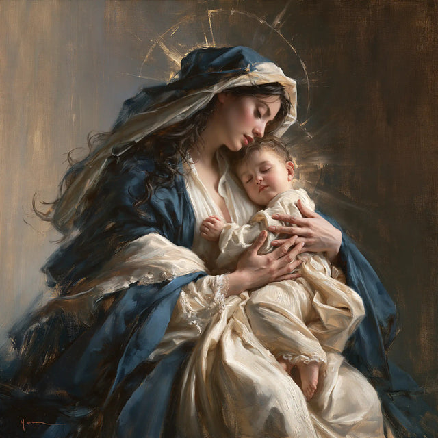 The Virgin and Child — Rest Beneath Unbound Hair