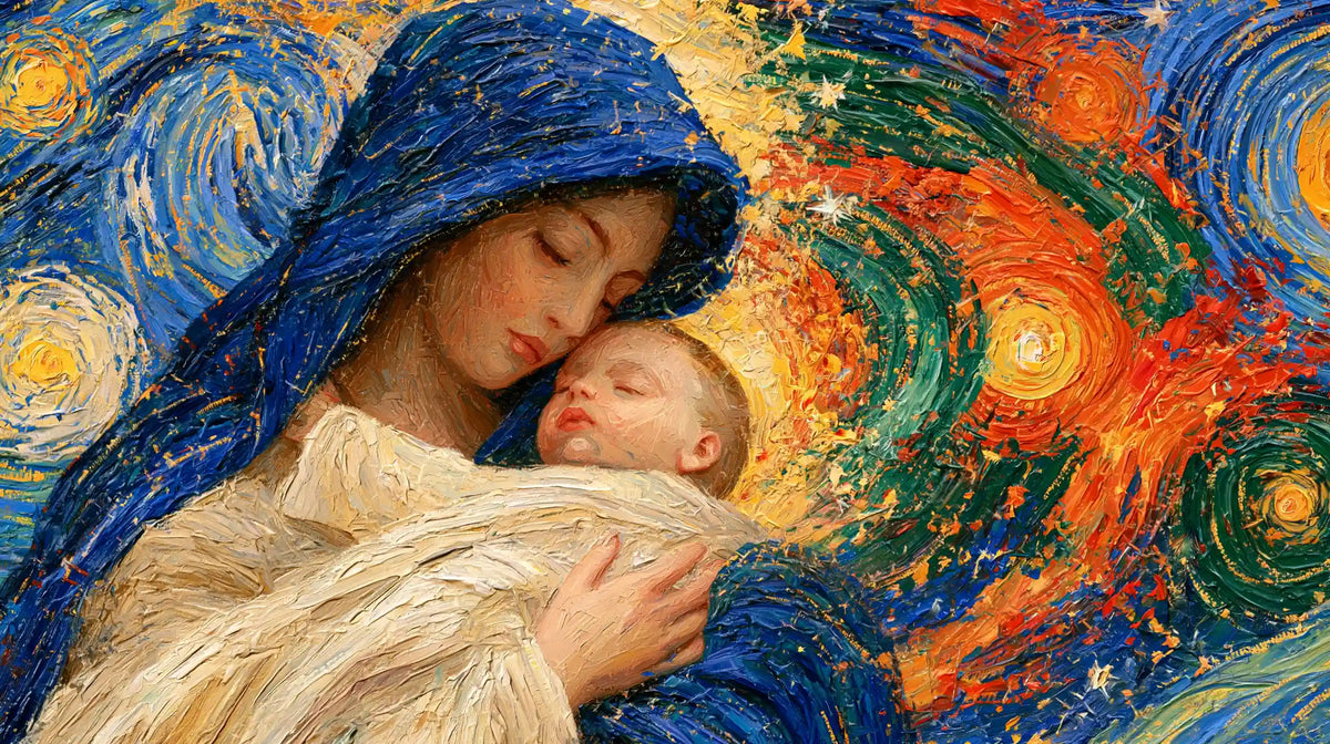The Virgin and Child — Rest in the Azure Whirl
