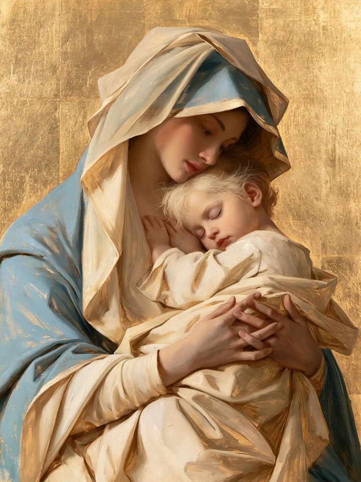 Virgin Mary and Child Jesus - Sacred Gold · Portrait n° 32