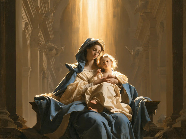 The Virgin and Child — The Cradle Beneath the Shaft of Daylight