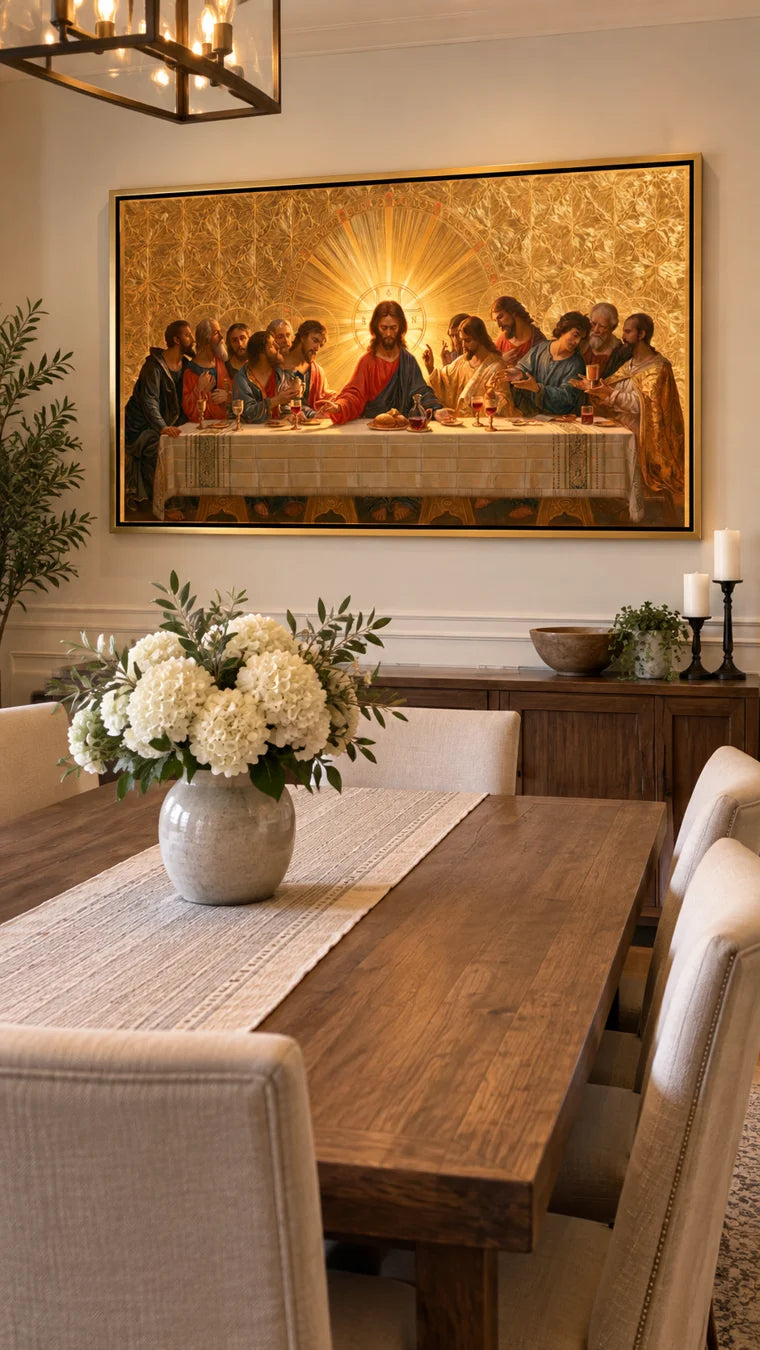 Obras de arte en interiores reales