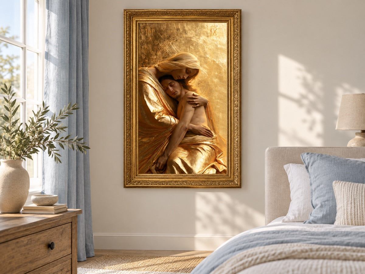 La Piedad — ambientación de interior con marco dorado
