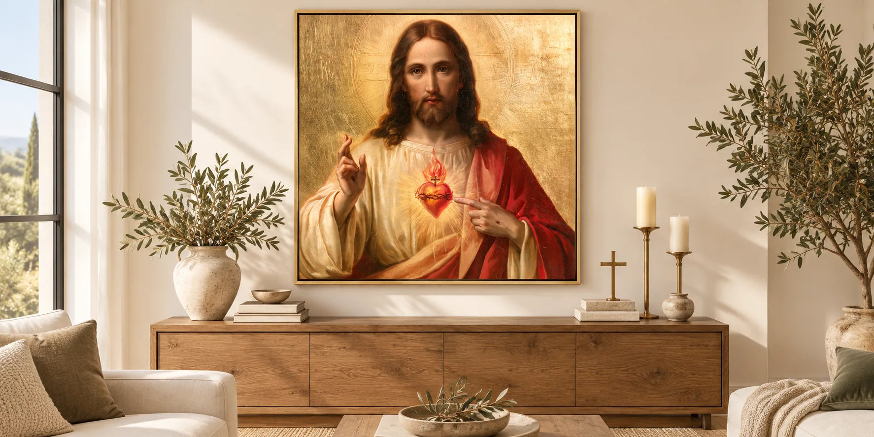 El Sagrado Corazón de Jesús - Bizantino contemporáneo